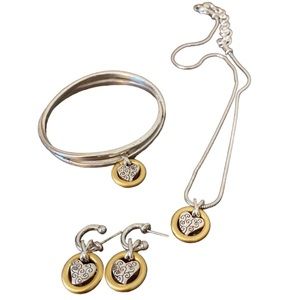 Brighton three piece set Gold/Silver Hearts